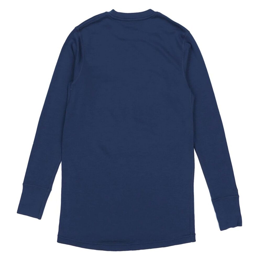 WOOLX Merino Wool Cold Weather Base Layer Long Sleeve Top Navy Gorpcore Outdoor - Picture 6 of 8
